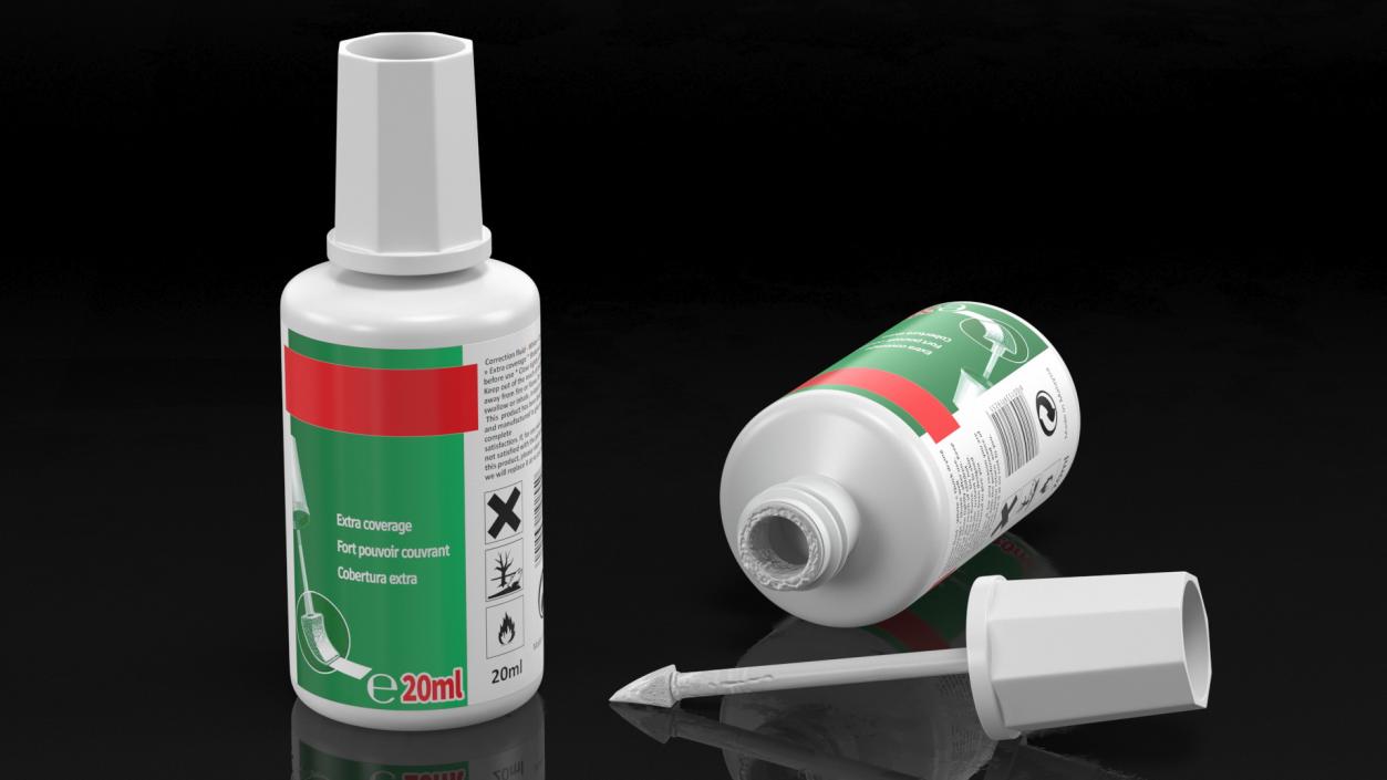 3D Correction Fluid Bottle model