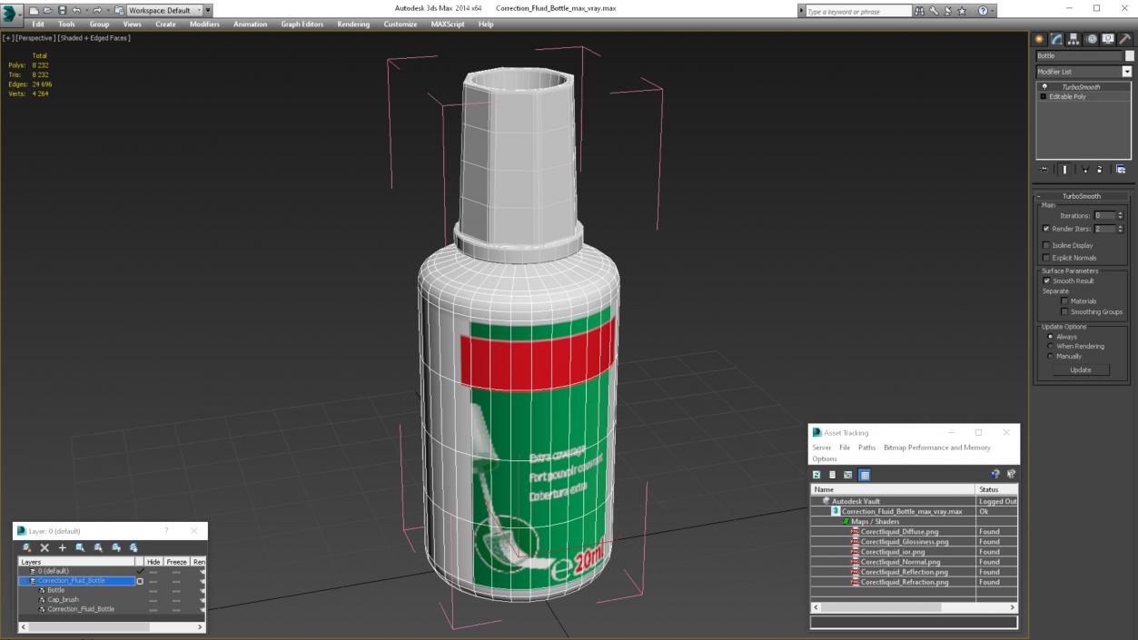 3D Correction Fluid Bottle model