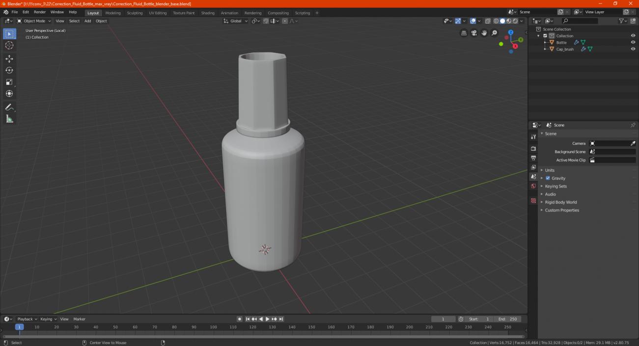 3D Correction Fluid Bottle model