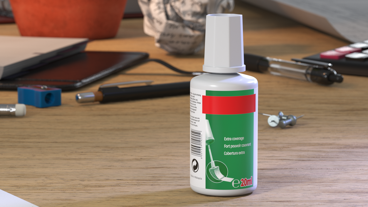 3D Correction Fluid Bottle model