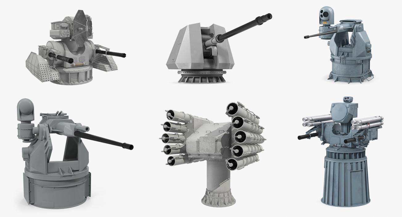 3D model Deck Guns 3D Models Collection