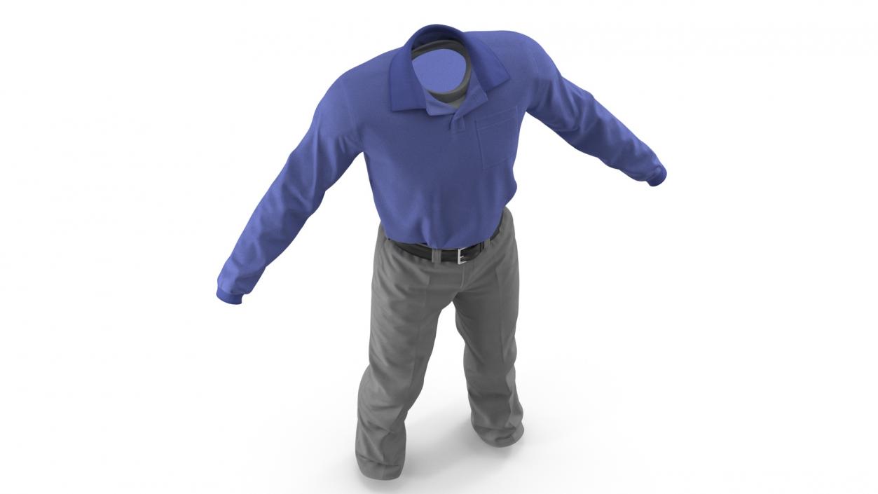 3D Casual Mens Clothes Set model