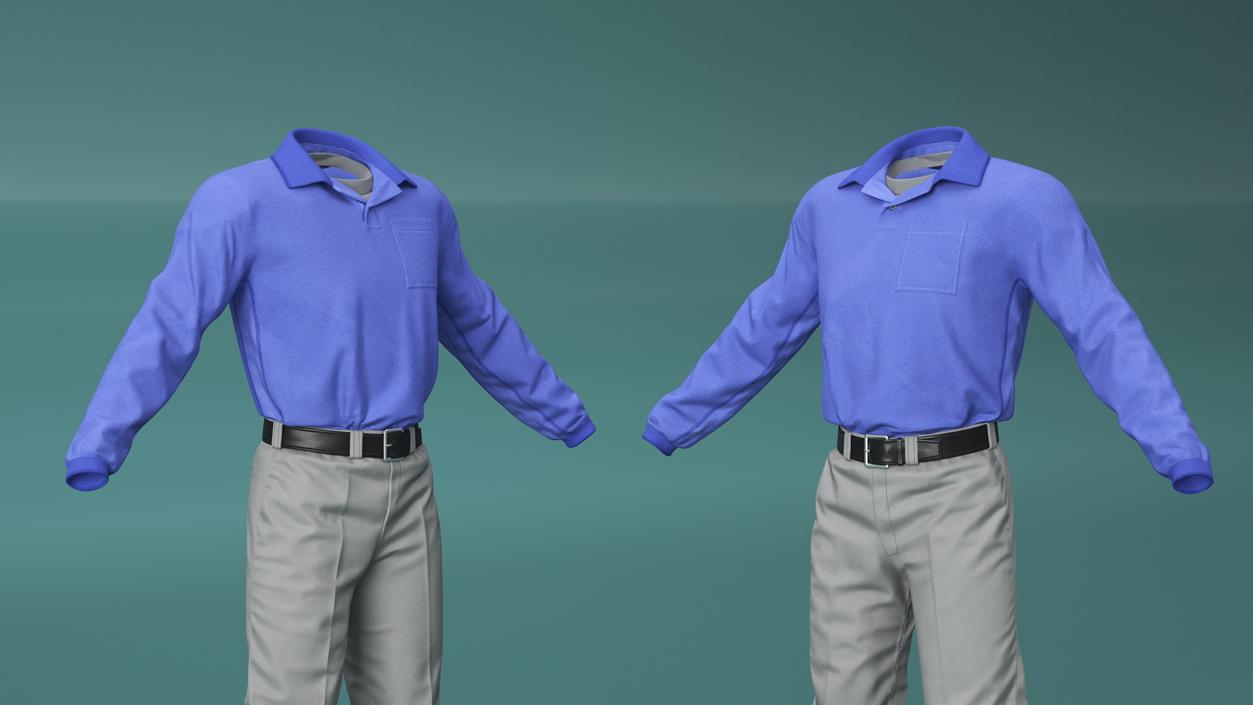 3D Casual Mens Clothes Set model