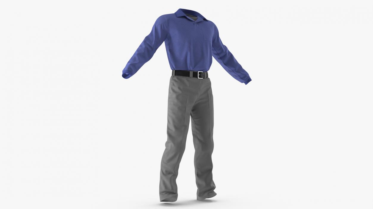 3D Casual Mens Clothes Set model