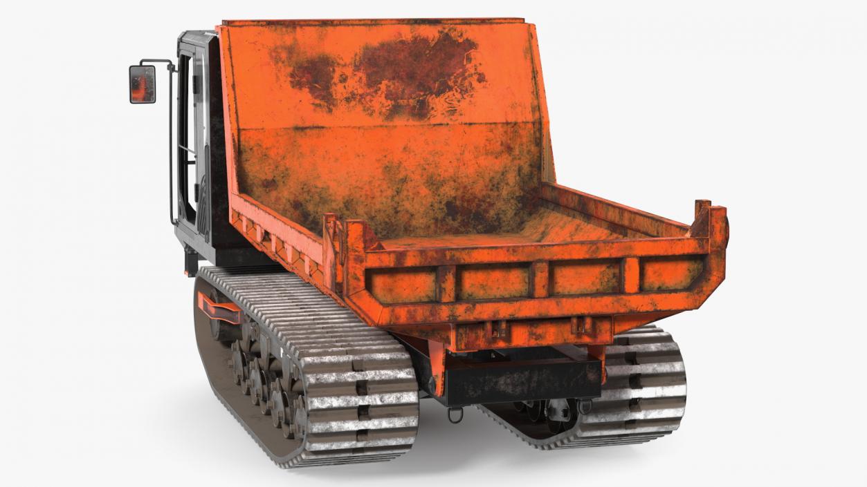 Rubber Tracked Dumper Old Rigged 3D