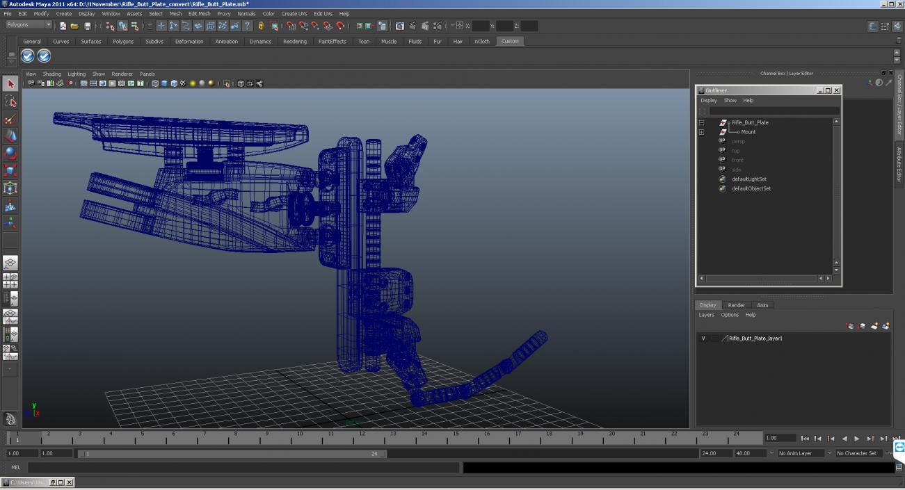 3D Rifle Butt Plate