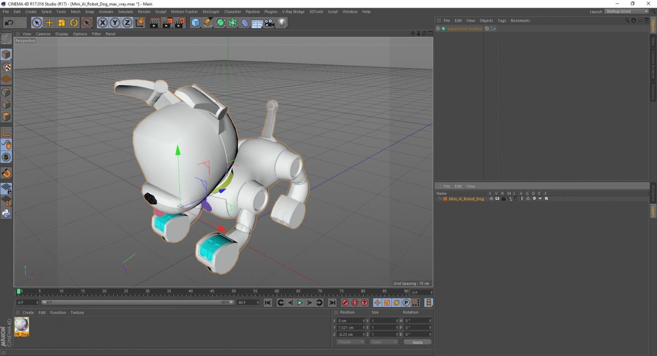 Mini AI Robot Dog 3D