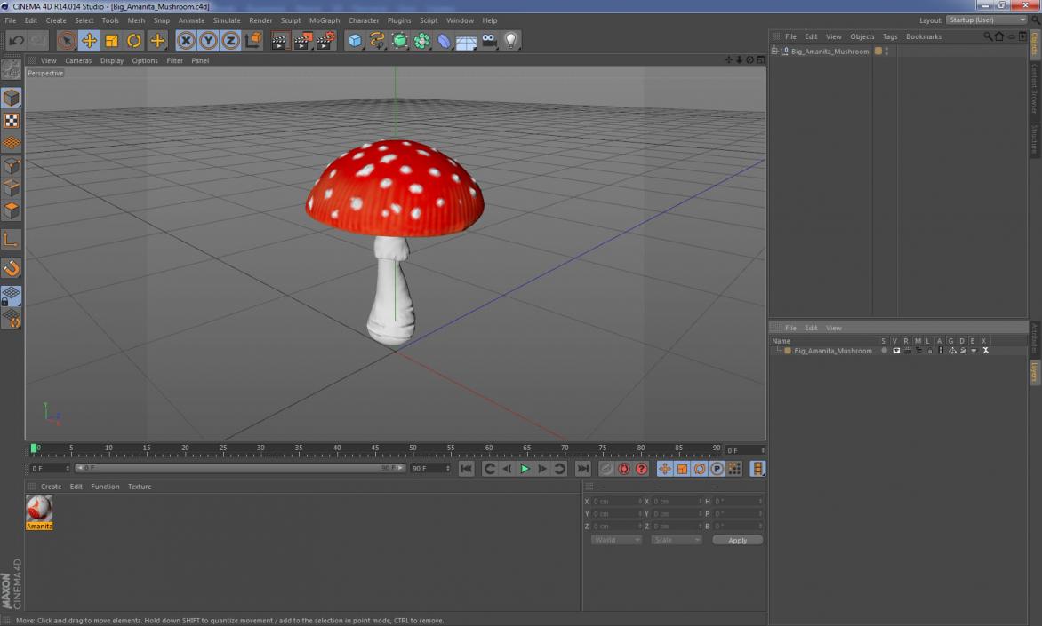 3D model Big Amanita Mushroom