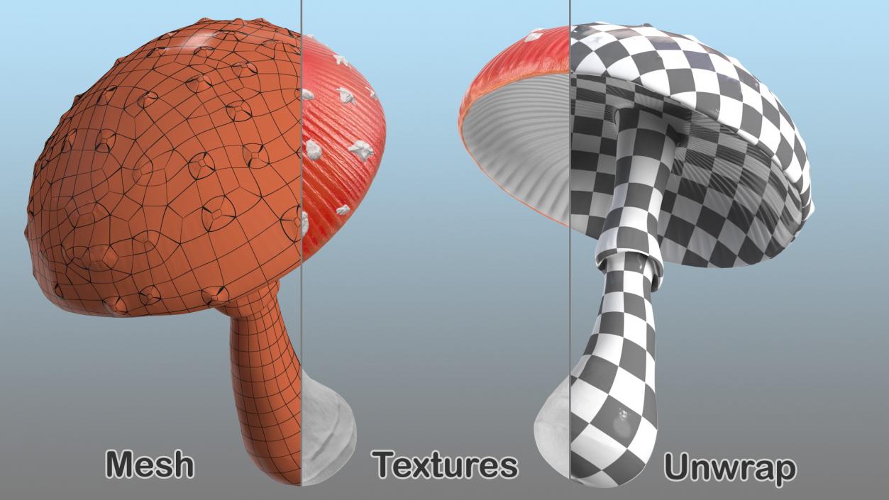 3D model Big Amanita Mushroom