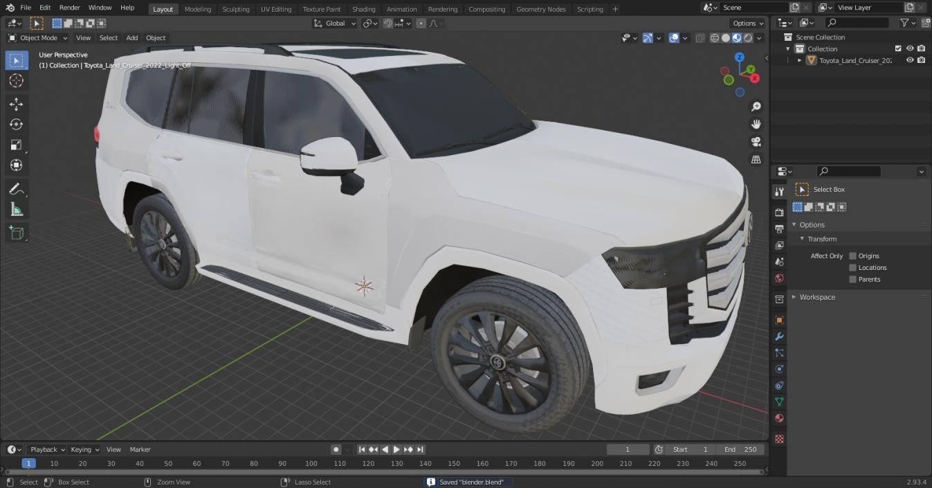 Toyota Land Cruiser 2022 Light Off 3D model