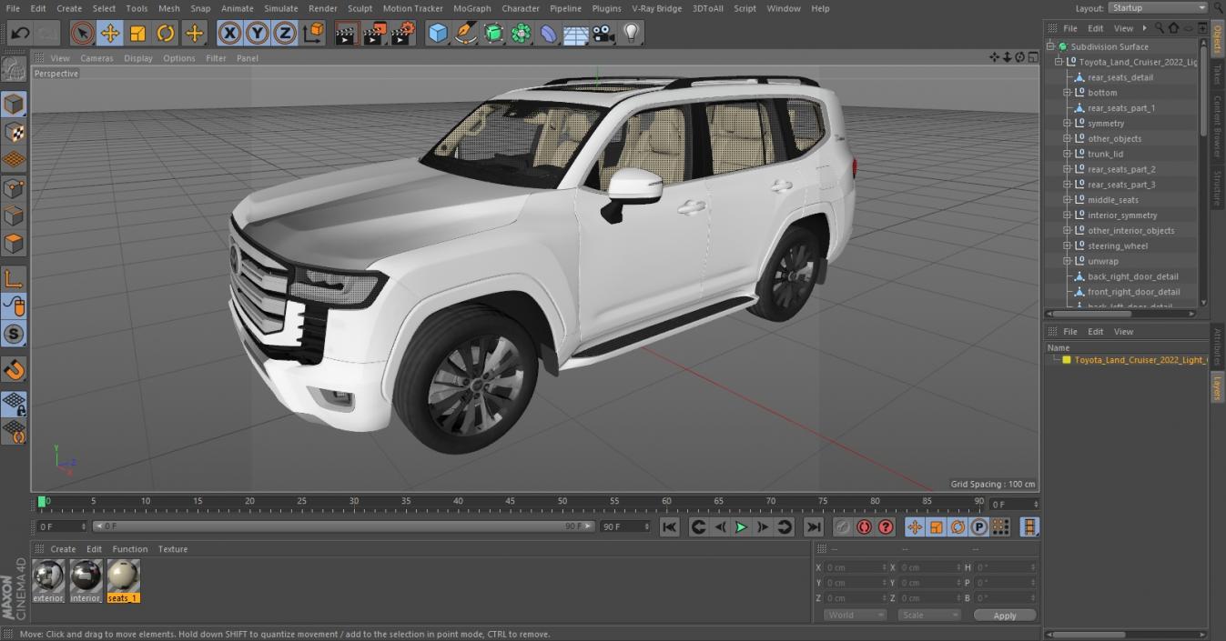 Toyota Land Cruiser 2022 Light Off 3D model