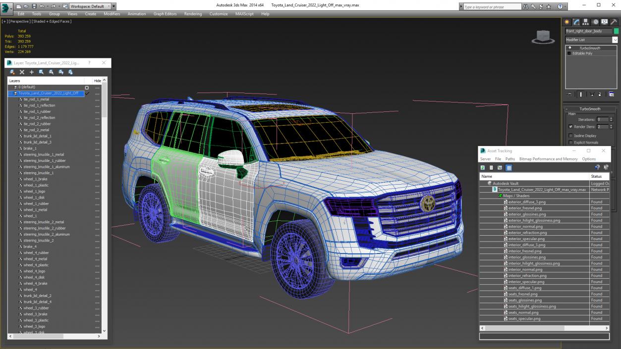 Toyota Land Cruiser 2022 Light Off 3D model