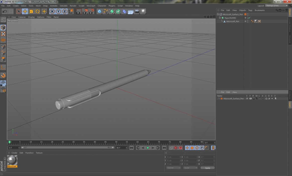 3D model Microsoft Surface Pen 3D model