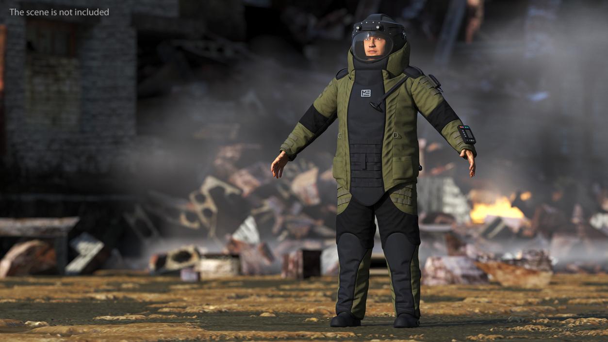 3D EOD 10 Bomb Suit Rigged model