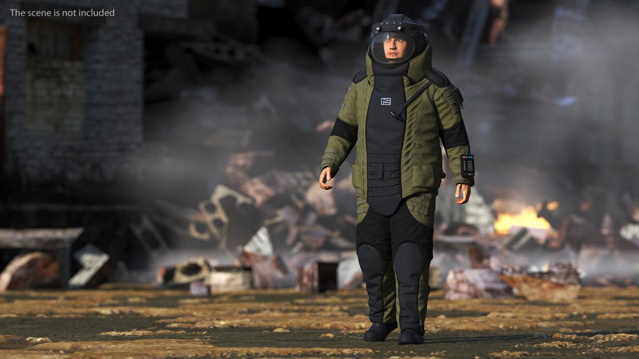 3D EOD 10 Bomb Suit Rigged model