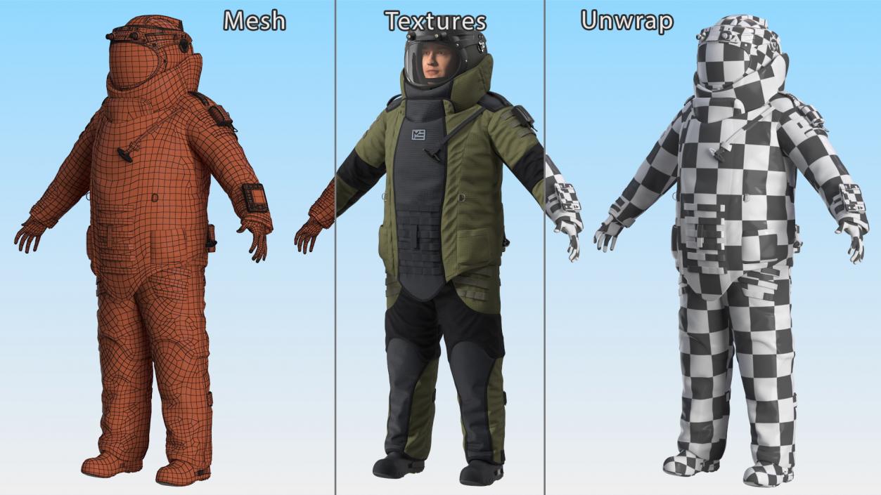 3D EOD 10 Bomb Suit Rigged model