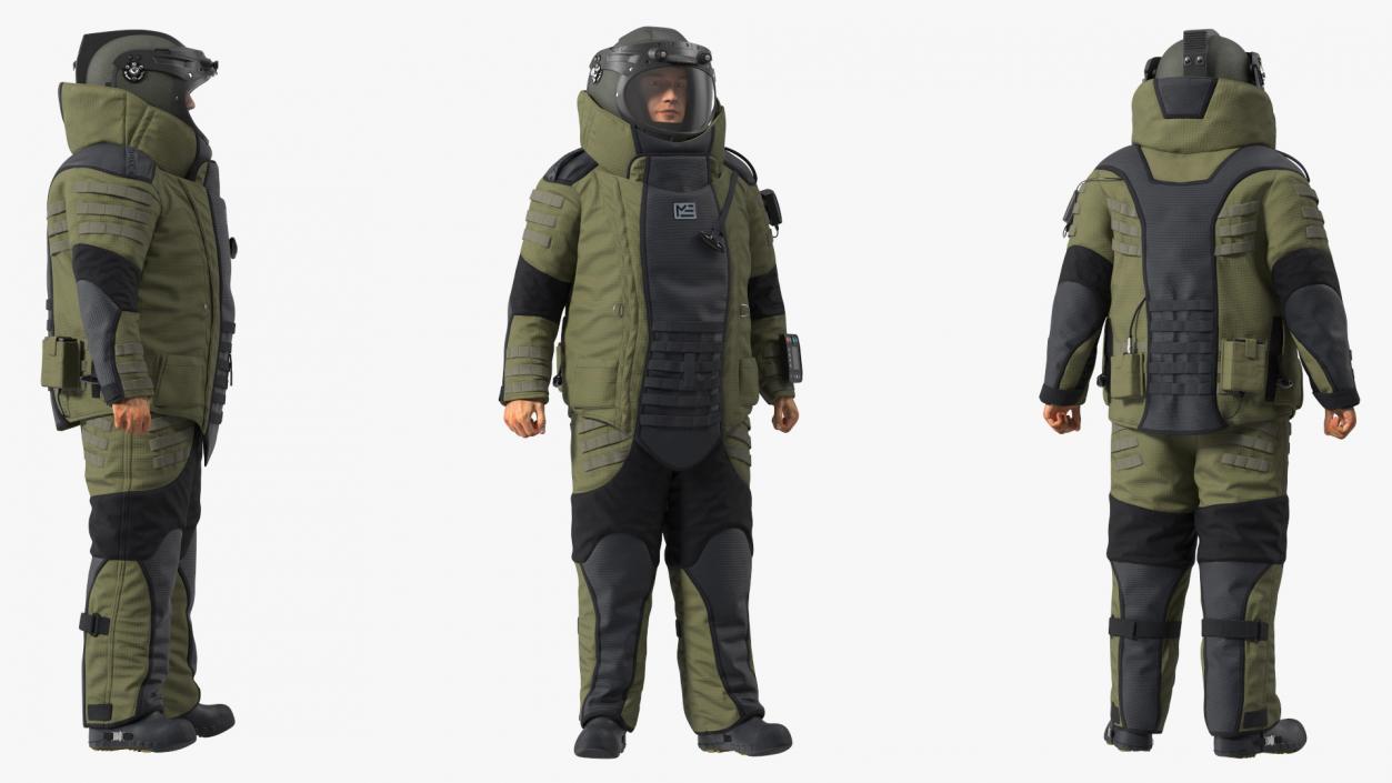 3D EOD 10 Bomb Suit Rigged model