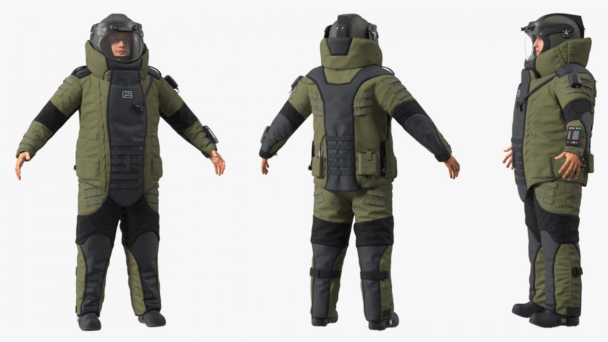 3D EOD 10 Bomb Suit Rigged model