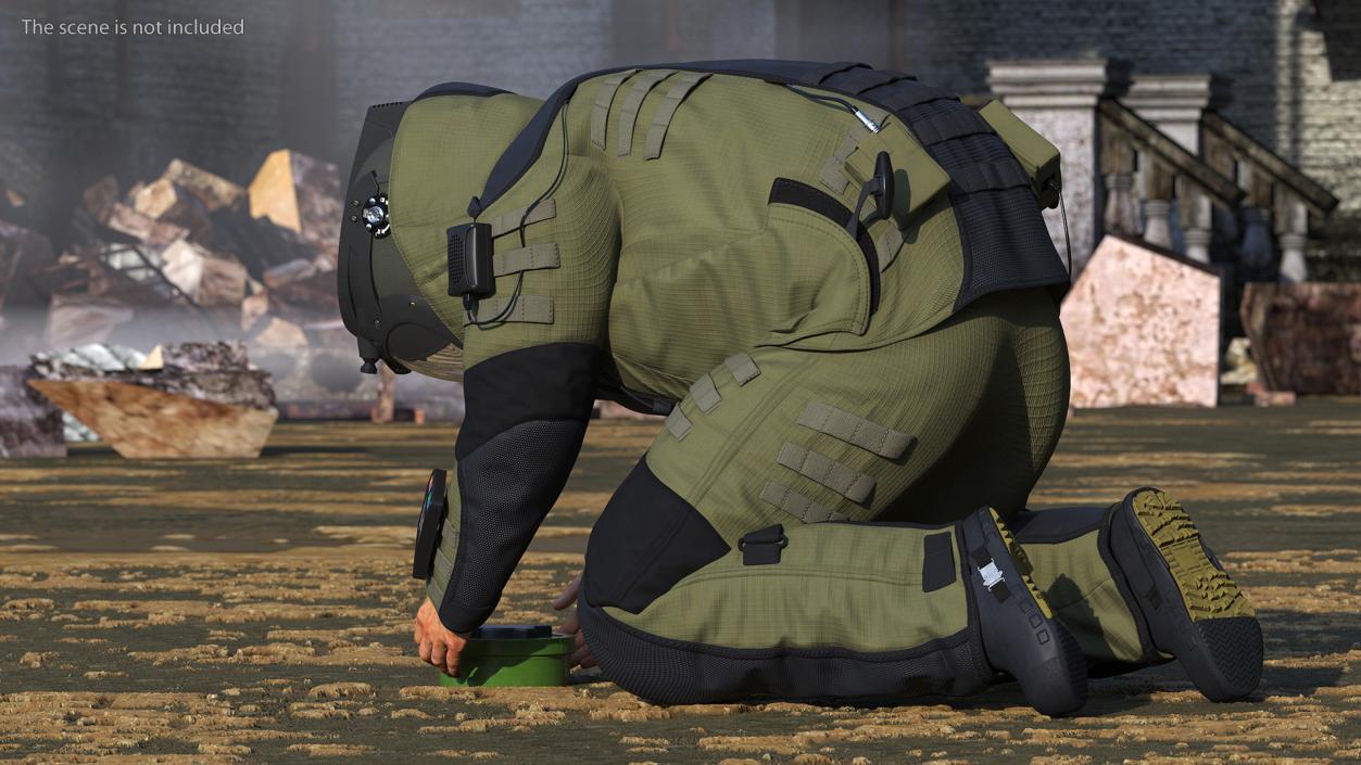 3D EOD 10 Bomb Suit Rigged model