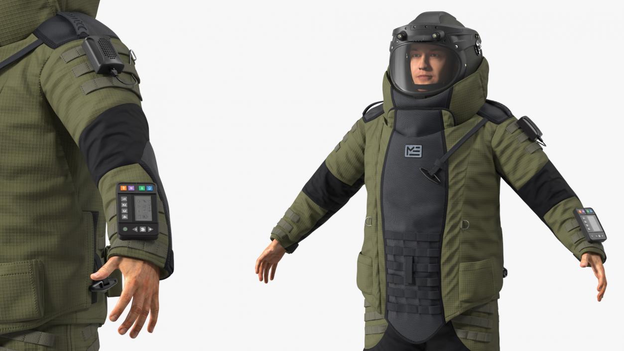 3D EOD 10 Bomb Suit Rigged model