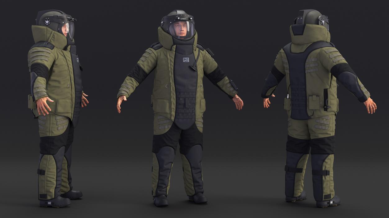 3D EOD 10 Bomb Suit Rigged model