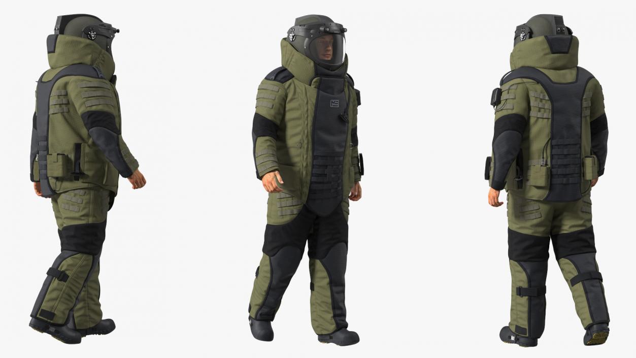 3D EOD 10 Bomb Suit Rigged model