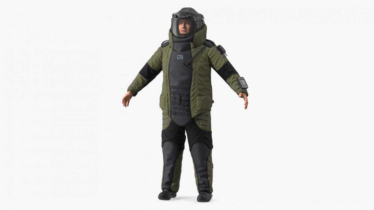 3D EOD 10 Bomb Suit Rigged model