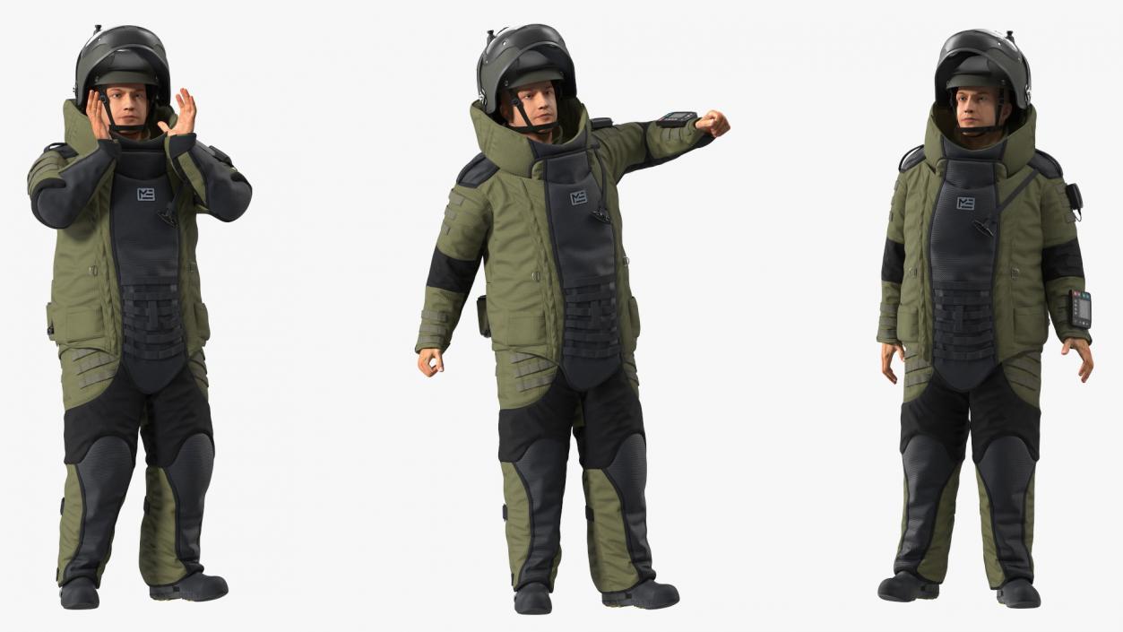 3D EOD 10 Bomb Suit Rigged model