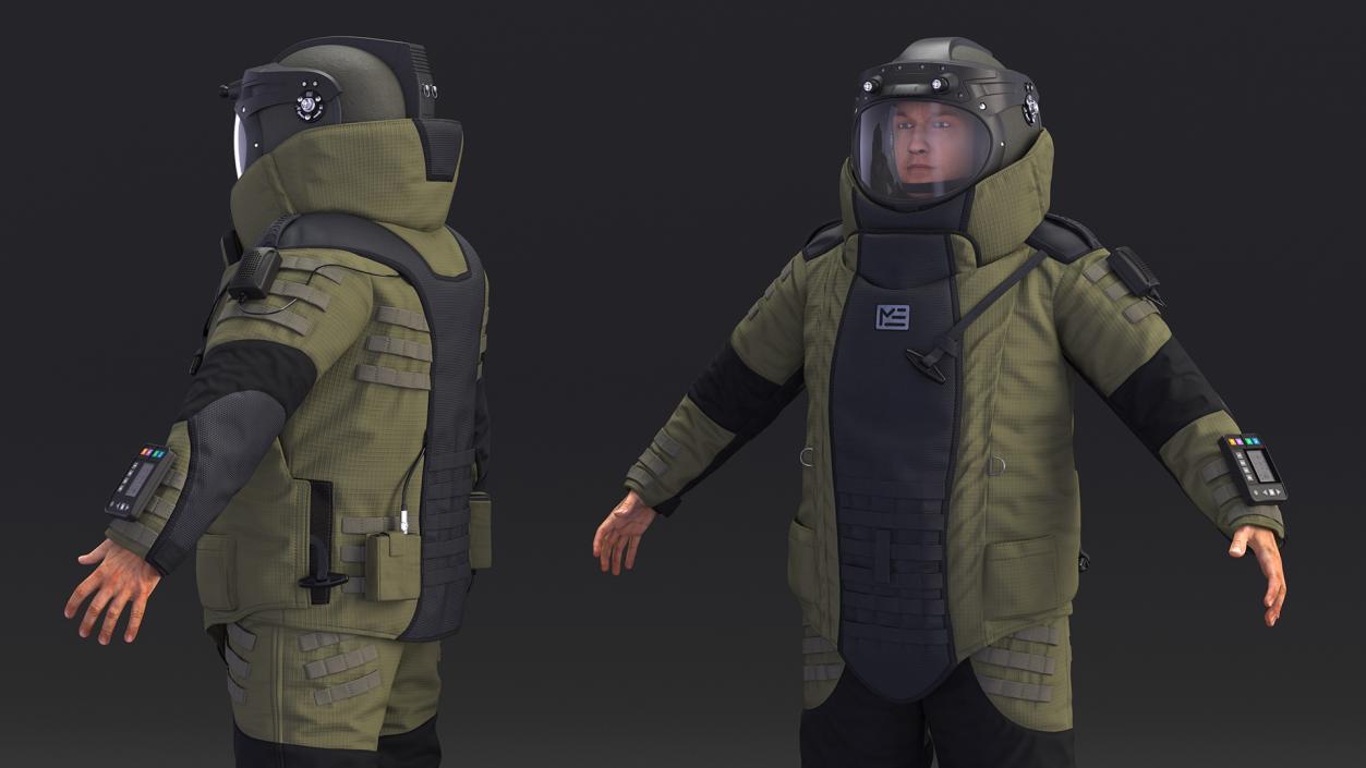 3D EOD 10 Bomb Suit Rigged model