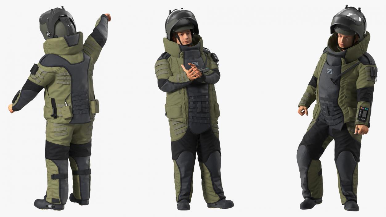 3D EOD 10 Bomb Suit Rigged model