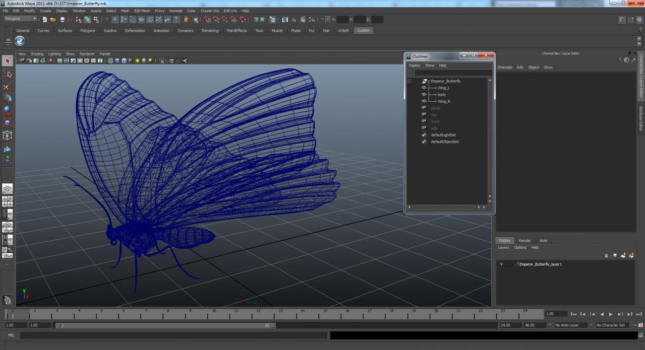 Emperor Butterfly 3D