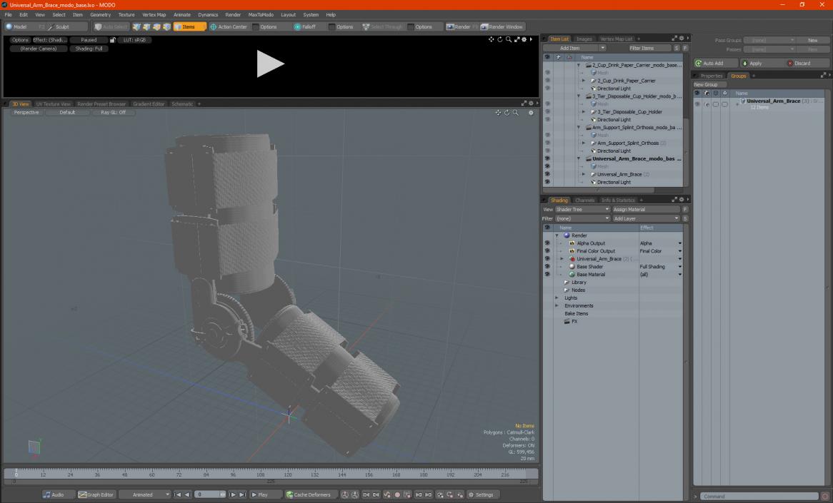 Universal Arm Brace 3D model