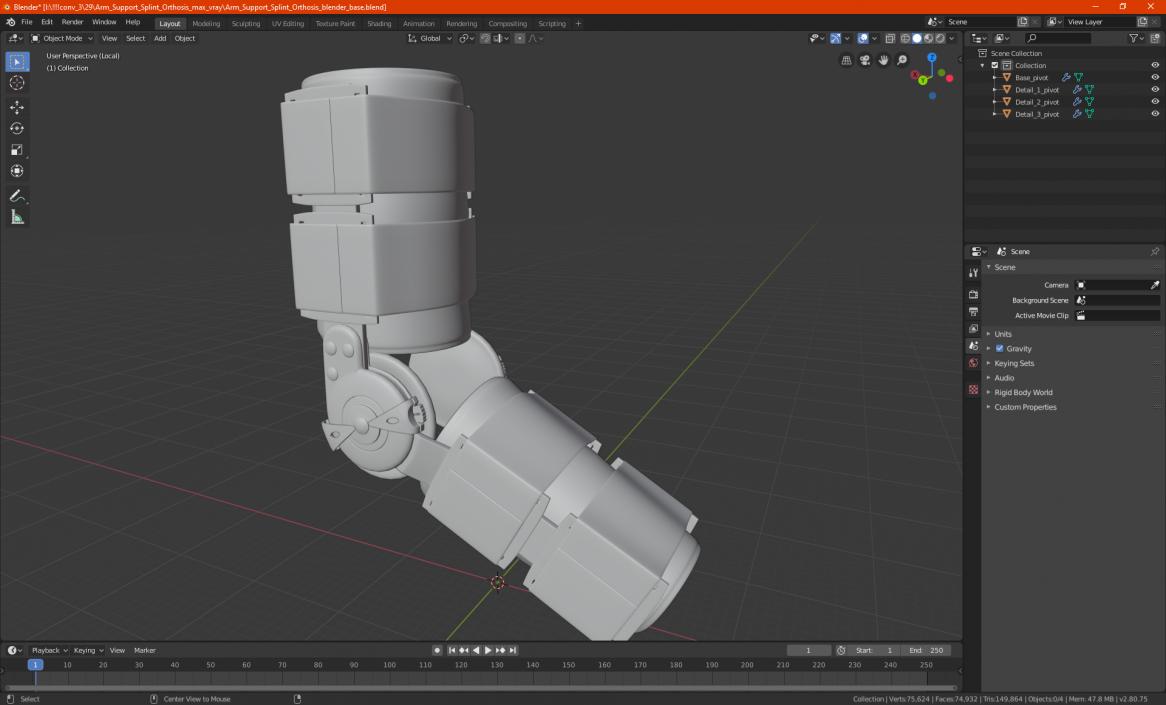 Universal Arm Brace 3D model