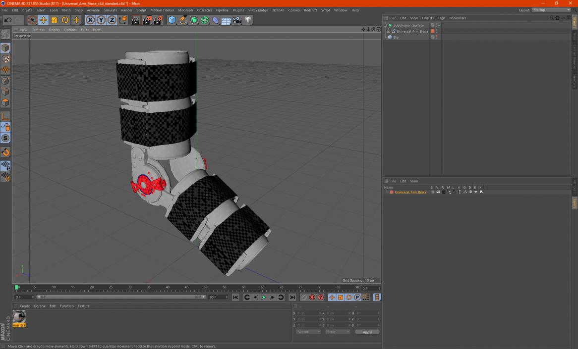 Universal Arm Brace 3D model