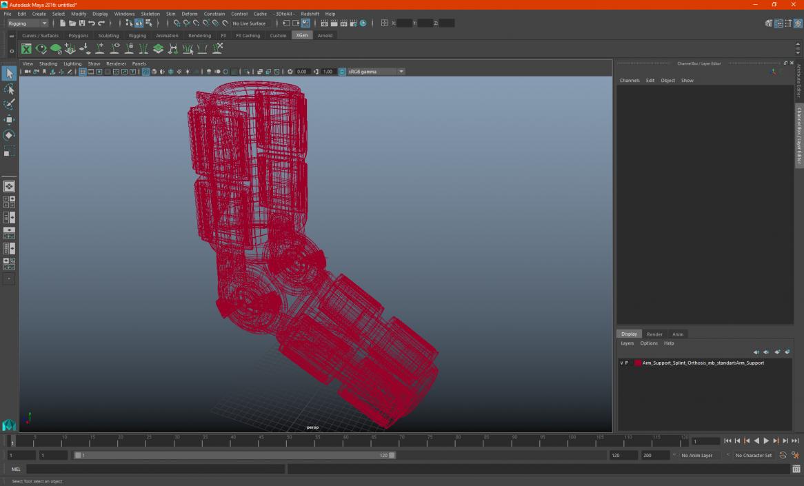 Universal Arm Brace 3D model