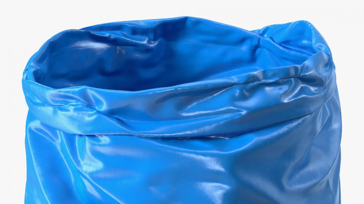 Open Blue Trash Bag 3D model