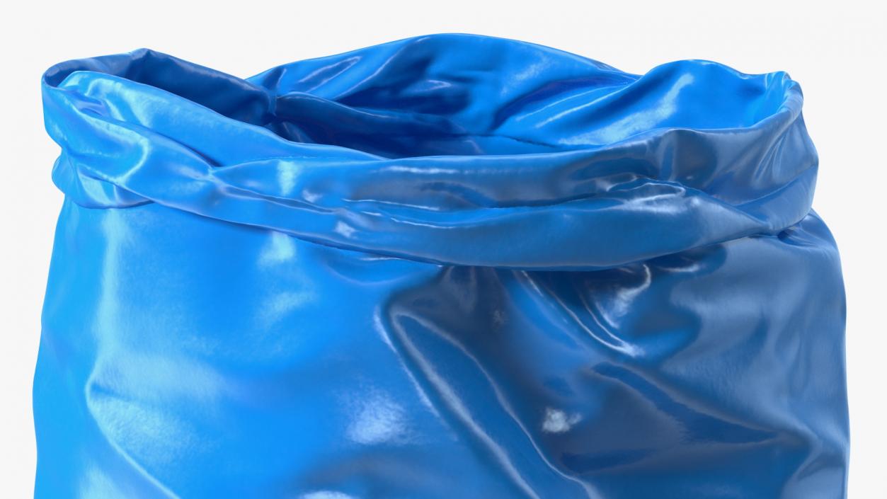 Open Blue Trash Bag 3D model