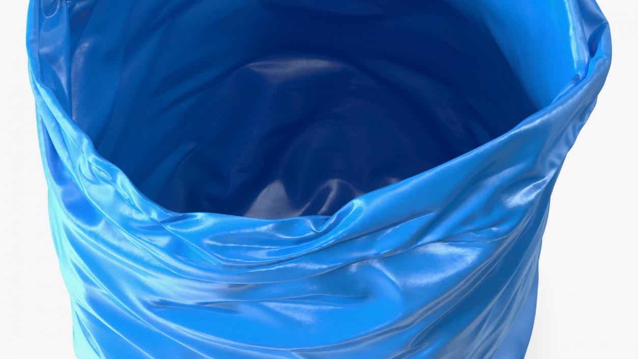 Open Blue Trash Bag 3D model