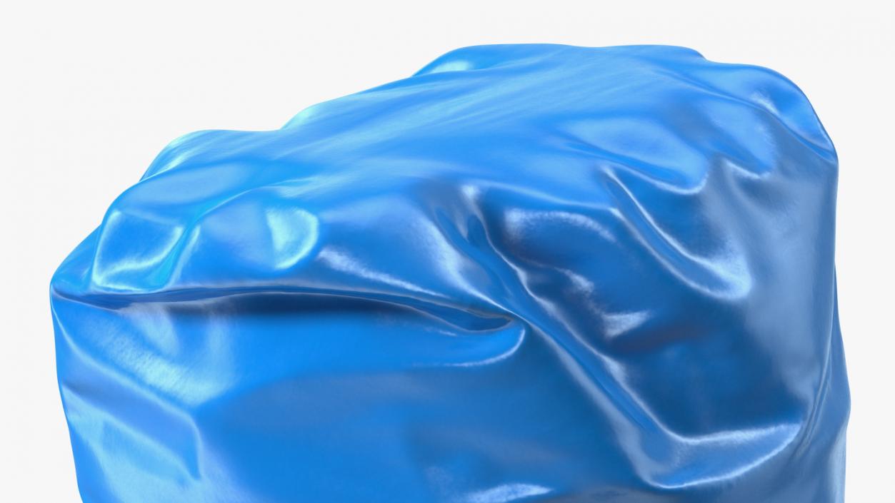 Open Blue Trash Bag 3D model