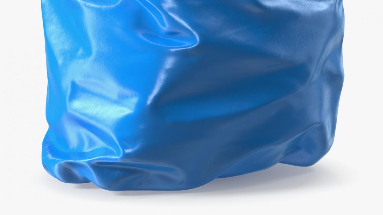 Open Blue Trash Bag 3D model