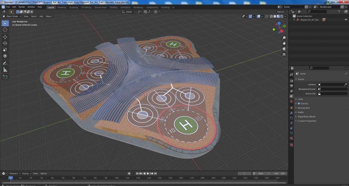 3D model Skyport for Air Taxi