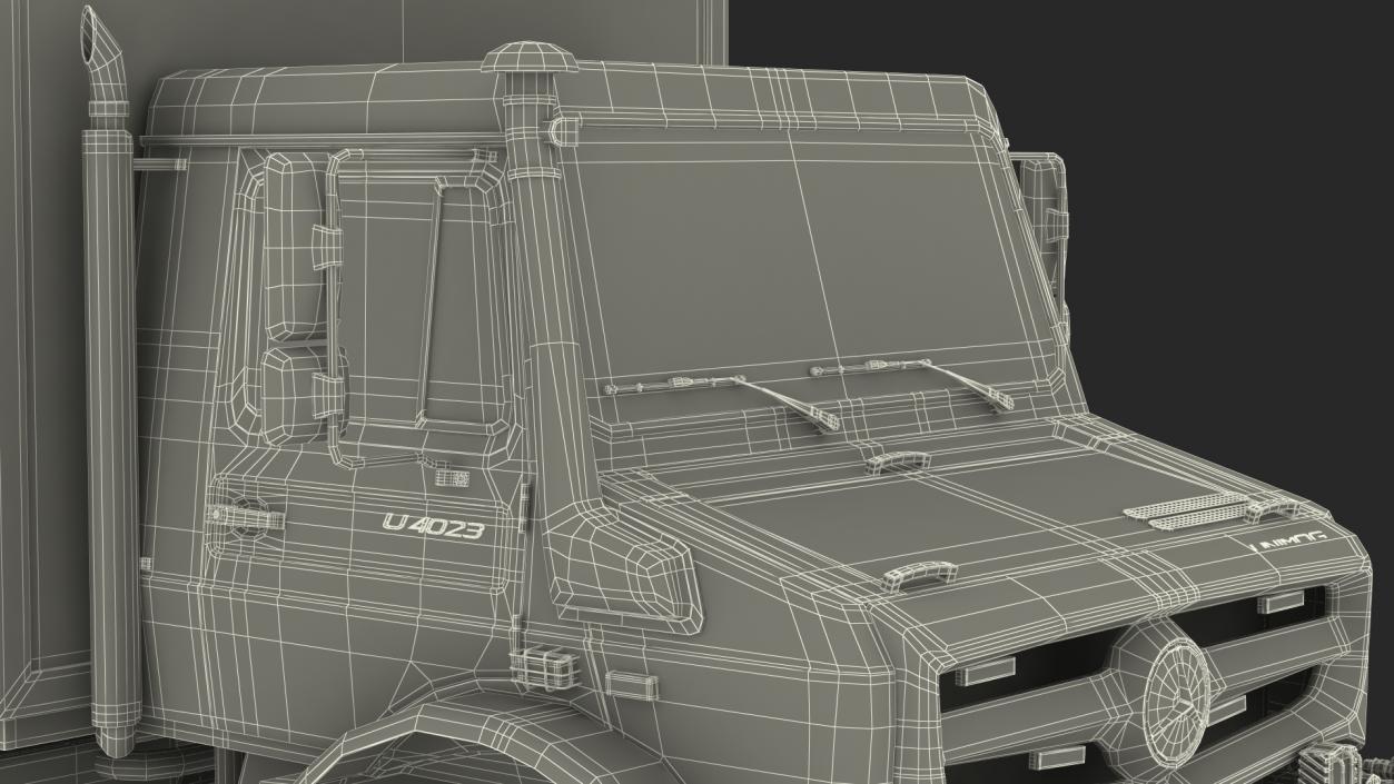 3D model Mercedes Unimog 4023 Ambulance Vehicle Rigged