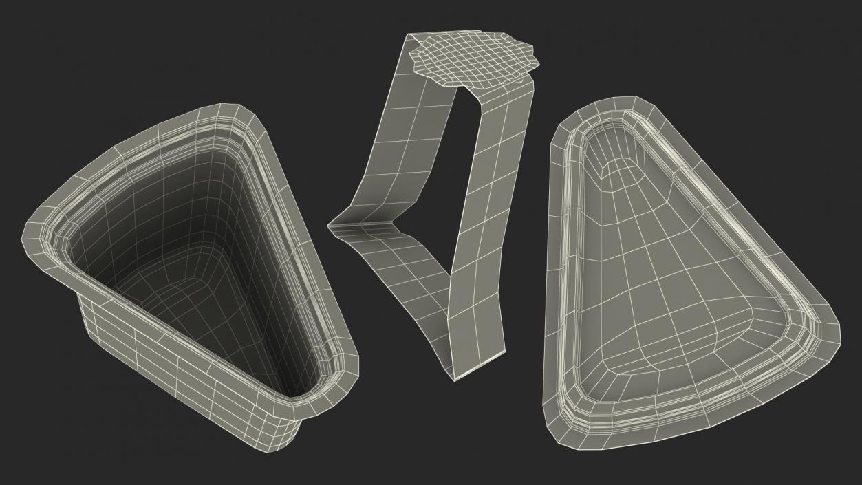 Packing for Cake Piece Triangular Black 3D model