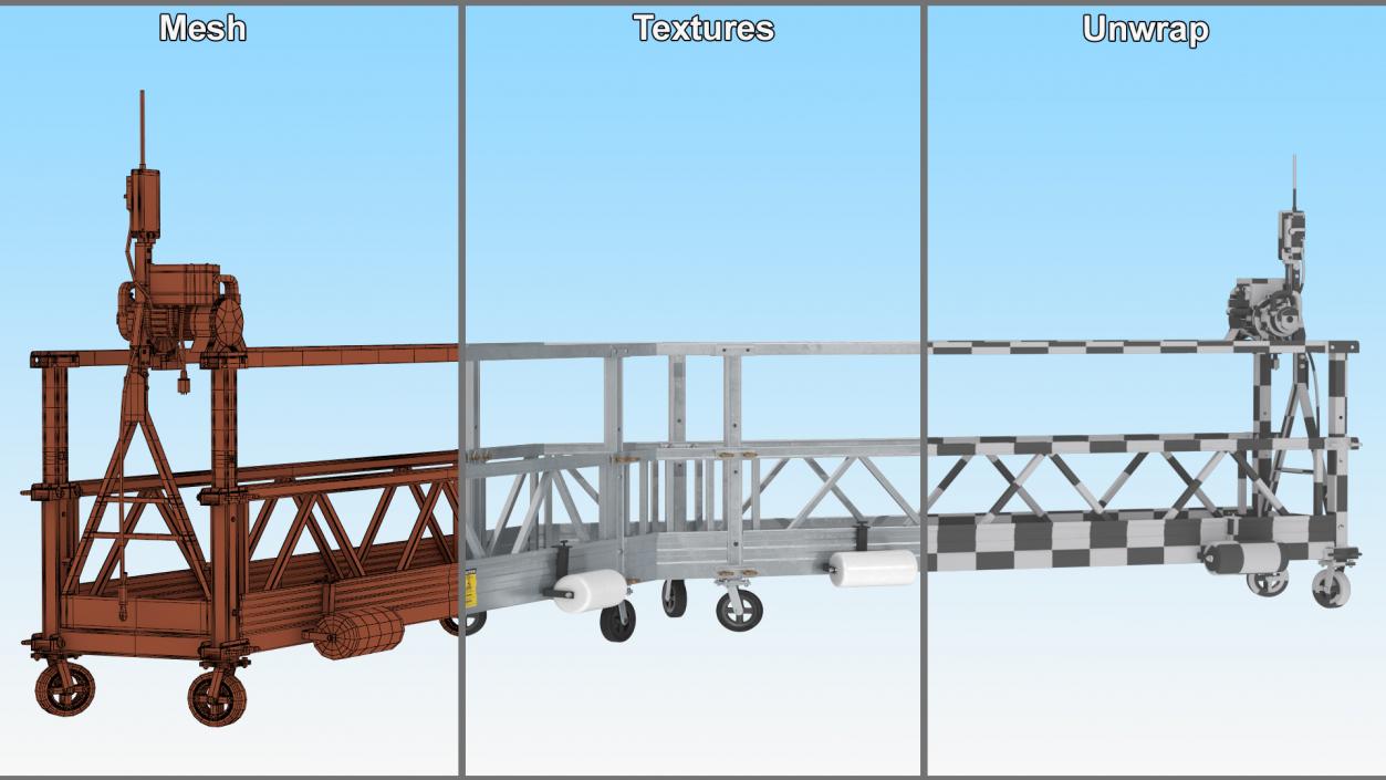 3D Window Cleaning Angled Platform 2 model