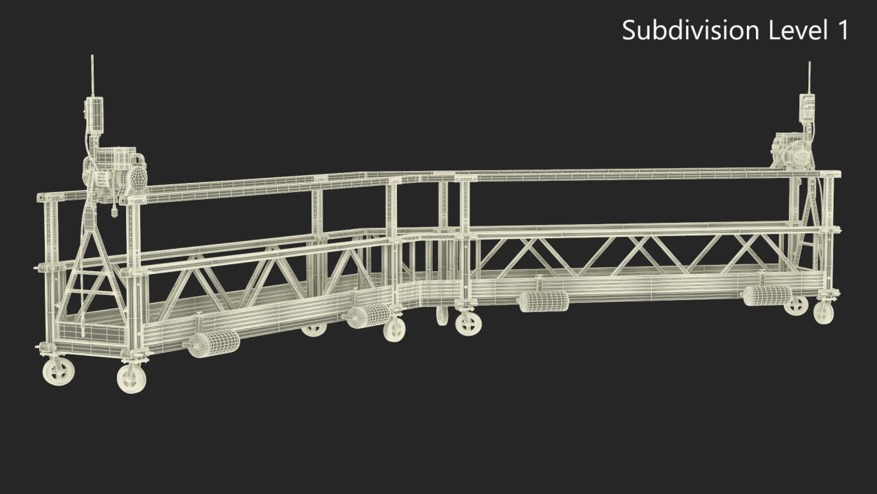 3D Window Cleaning Angled Platform 2 model