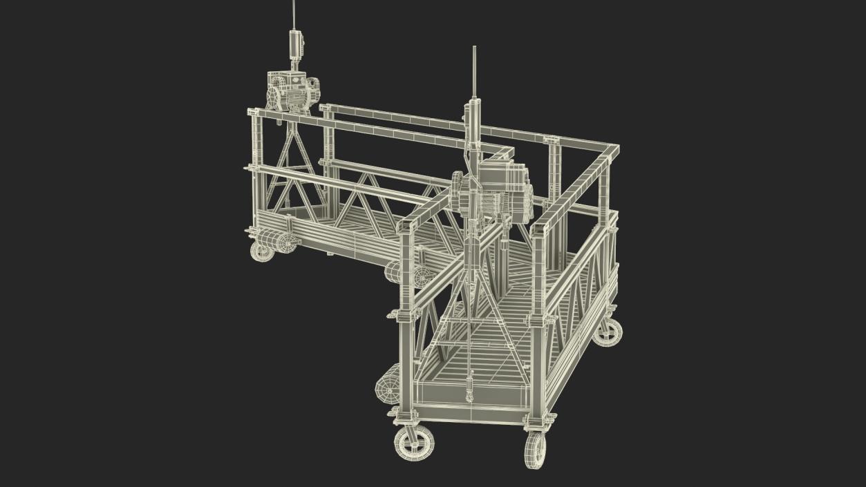 3D Window Cleaning Angled Platform 2 model