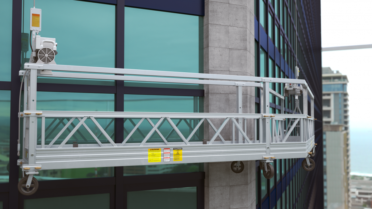 3D Window Cleaning Angled Platform 2 model