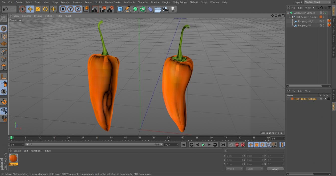 Hot Pepper Orange 3D