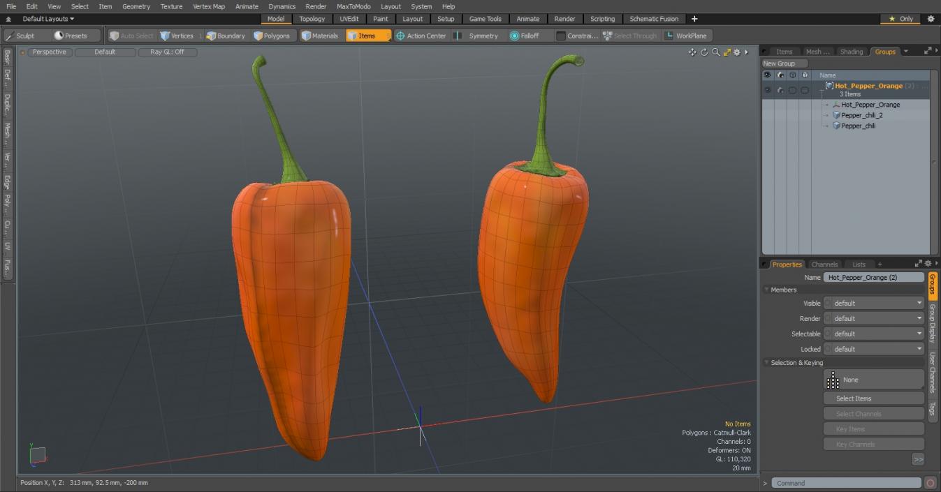 Hot Pepper Orange 3D