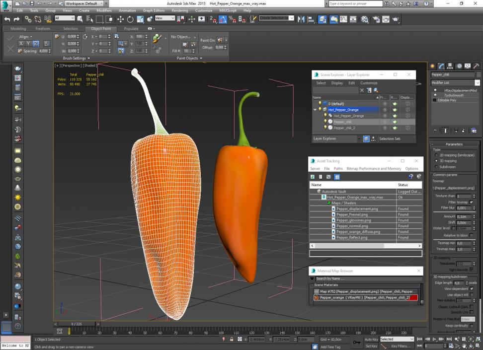 Hot Pepper Orange 3D